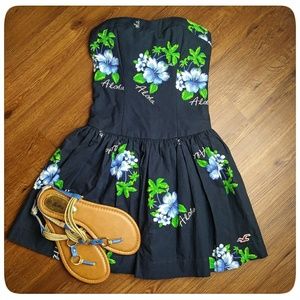 Hollister | Aloha Floral Print Strapless Dress XS